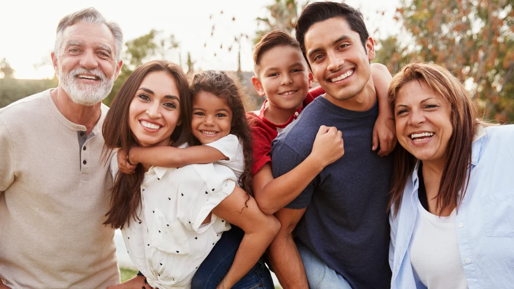 Multigenerational family with kids
